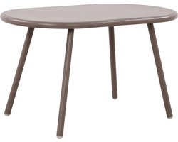 CLP Velva Salontafel - Ovaal - Loungetafel - voor buiten en binnen - Weerbestendige en UV-bestendige tuintafel - Bijzettafel voor buit taupe