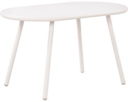 CLP Velva Salontafel - Ovaal - Loungetafel - voor buiten en binnen - Weerbestendige en UV-bestendige tuintafel - Bijzettafel voor buit wit