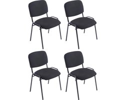 CLP XL Ken Set van 4 stoelen - Stof zwart