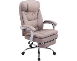 CLP XL Troy Bureaustoel - Ergonomisch - Voor volwassenen - Met armleuningen - Stof - taupe