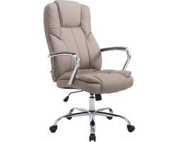 CLP XXL BIG Xanthos Bureaustoel - Voor volwassenen - Ergonomisch - Met armleuningen - Stof - taupe