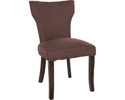 CLP Zadar Eetkamerstoel - Klassiek - Houten stoel - Zonder armleuning - Stof - bruin antiek donker