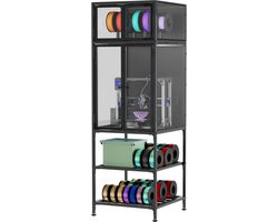 Clruro 3D printer kast - dubbele filamentopslag geluidsdempend stofdicht ontwerp met T-stang - studio werkplek - metaal - onbekend