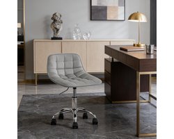 Clruro Lage Barkruk - Bureaustoel - Make-upstoel - Lounge Stoel - Computerstoel