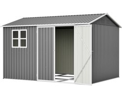 Clruro Tuinhuis - 10 x 8 ft - met deuren en afsluitbaar - Staal