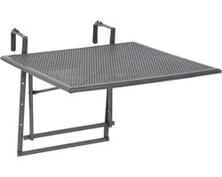 CLVP® Balkontafel Hangend – Inklapbaar Balkonbar - Hangtafel Voor Aan Het Balkon – Hang tafel Balkon - Vouwtafel - Wandtafel – Zwart