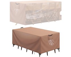 CLVP® Beschermhoes Tuinmeubelen - Tuinsethoes - Waterdicht - Kaki