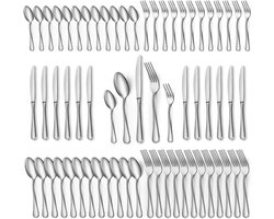 CLVP® Bestekset 12 Persoons - Vaatwasserbestendig - RVS - Zilver
