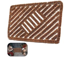 CLVP® Borstelmat Voor Buiten – Voetenveger Van Kokusrubber – Deurmat Binnen Antislip