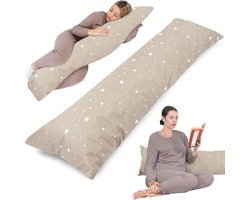 CLVP® Langwerpig Kussen - Zijslaapkussen Volwassenen - Lichaamskussen