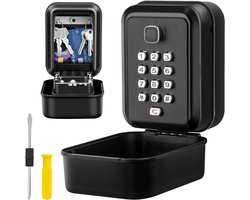 CLVP® Sleutelkluisje met Code voor Buiten - Sleutelkast - Wandmontage - Zwart