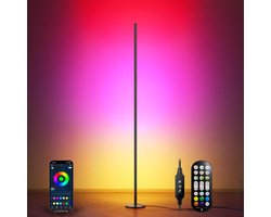 CLVP® Stalamp LED - Vloerlamp Woonkamer - Hoeklamp - Sfeerlamp Slaapkamer - Zwart