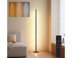 CLVP® Stalamp LED - Vloerlamp Woonkamer - Hoeklamp - Sfeerlamp Slaapkamer - Zwart