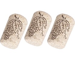 CM Hobby/diy wijn kurken - 3x - 2,5 x 4 cm - knutsel kurk - hobby en creatief