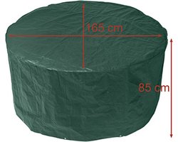 CM Tuintafel beschermhoes - groen - polyester - waterafstotend - 165 x 85 cm - tuinmeubel hoezen
