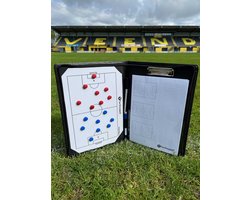 Coachmap Voetbal Met Rits - Leren Voetbalmap - Inclusief magneten en notitieblok Voetbal