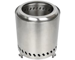 Coax7.62 RVS Rookvrije Vuurkorf 22x26 CM - zonder Rook - inclusief veiligheidsring - Rookvrije vuurkorf - Voor de gemiddelde tuin - Vuurkorf -