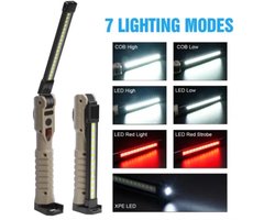 COB XPE LED Werklamp | Opvouwbaar | Oplaadbaar | Zaklamp | SOS strobe | Werkverlichting | Auto inspectie lamp | Draadloos | Noodverlichting | Portable work light