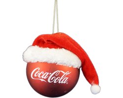Coca-Cola Bal Met Kersthoed Kersthanger Ornament