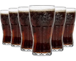 Coca Cola - Glazen - 200 ml (LET OP MAAT) - 6 Stuks