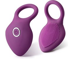 Cock ring - paars - Cockring - vibrerend - 10 verschillende standen - Clitoris stimulator - Seksspeeltje - Sex toy - penisring - g-spot genot - waterproof design - seksspeeltje - seks vibrator - rekbaar - siliconen - stille motor - one size fits all