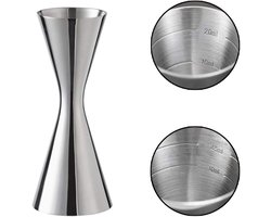 Cocktail Maatbeker met Geïntegreerde Weegschaal - Roestvrij Staal Jigger voor Professionele Barkeeper (30/60 ml)