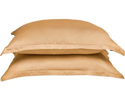 Coco & Cici Coco & Cici - bamboe kussensloop - 60 x 70 - okergeel - zacht, luxe en duurzaam beddengoed 1 kussensloop 60x70