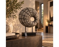 coco maison “woonaccessoire”, “decoratie beeld”, “ring”, “staand”, “bruin/grijs”, “Japandi