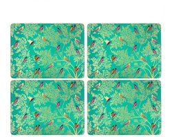 Cocoördinerende placemats - set van 4 - groen - kurk