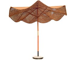 CocoWeave - Kokos Parasol 300 cm - Houten Frame - Zonder Voet - Natuurlijke Tuinparasol voor Terras en Balkon