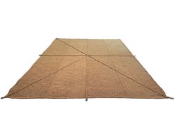 CocoWeave Rechthoek Schaduwdoek – 4x3 meter – Duurzame & Stijlvolle Zonnedoek van Kokosvezel – Effectieve Zonwering & waterdoorlatend Zonnezeil – Voor het Terras, Balkon of Tuin Inclusief Bevestigingsmateriaal