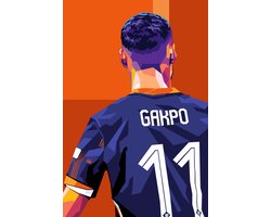 Cody Gakpo Poster - Pop Art - Voetbal - Atleet - Sport - Kunst - Iconisch - posters - formaat 30x40cm - Wanddecoratie - XS3590