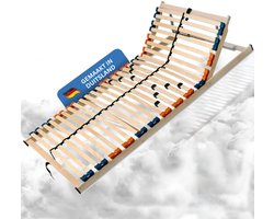 Coemo 7-zone lattenbodem MULTIRA - stijf, 28 latten lattenbodems, middenband, 120x200 cm, voordelige kit