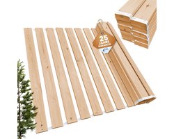 Coemo Oprolbare lattenbodem 140x190 cm - 20 latten - extra sterke lattenbodem van massief hout - belastbaar tot 250 kg - oprolbare lattenbodem voor een- of tweepersoonsbedden
