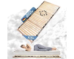 Coemo XXL - Lattenbodem "Big Size" extra stabiel tot 200 kg, hardheid instelbaar, 28 latten, 100 x 200 cm