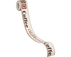 COFFEE, CAPPUCCINO, BONEN BEHANGRAND | Zelfklevend - beige bruin creme - A.S. Création Only Borders 11