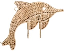 Cokos Flip de dolfijn rotan wandhaak small