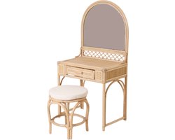 Cokos Nima Rotan kaptafel met kruk