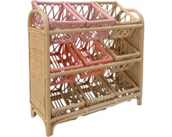 Cokos Renee rotan opbergmeubel - Pink