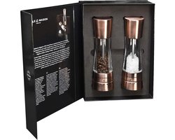 Cole & Mason Gourmet Precision Derwent Gun Copper Salt & Pepper Mill Gift Set 190 mm