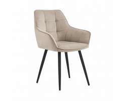 Colenis - Oriana Eetkamerstoel - Set Van 6 - Beige - Fluweel - Velvet - Industrieel