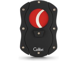 Colibri Sigarenknipper - Voor Sigaren tot 62 Ringmaat - Sigaar Knipper met Anti-kleef Coating - met Rubberen Afwerking - Zwart & Rood