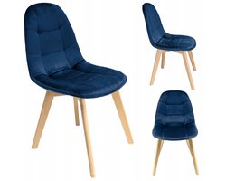 COLIN marineblauwe stoel (set poten + schroeven)