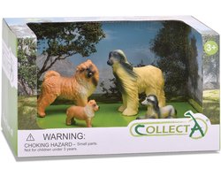 Collecta Gift Set / Honden: SET 4 stuks Honden, in geschenkdoos 22x13x13cm