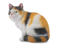 Collecta Katten (S): HUISKAT MET 3 KLEUREN ZITTEND 5x3,5x4cm