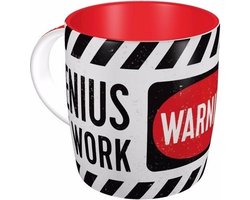 Collega cadeau mok - 330 ml - Genius at work - kado beker