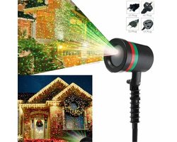 Collox Laser projector sterren - Kerstverlichting - Outdoor - Discolicht - Schijnwerper - Rood/groen laserlicht - Sterrenpatroon - Waterdicht