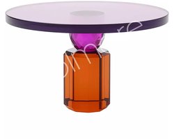 Colmore-Bord op voet-multicolor-kristalglas 25x25x13cm