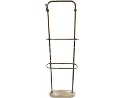 Colmore by Diga Handdoekrek met witte marmeren basis, roestvrij staal/SILVER, 54x20x163.