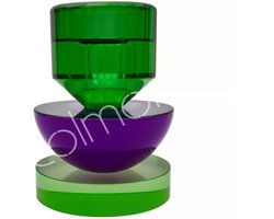 Colmore by Diga-kaarshouder living in luxury-meerkleurig kristalglas 8x8x10cm